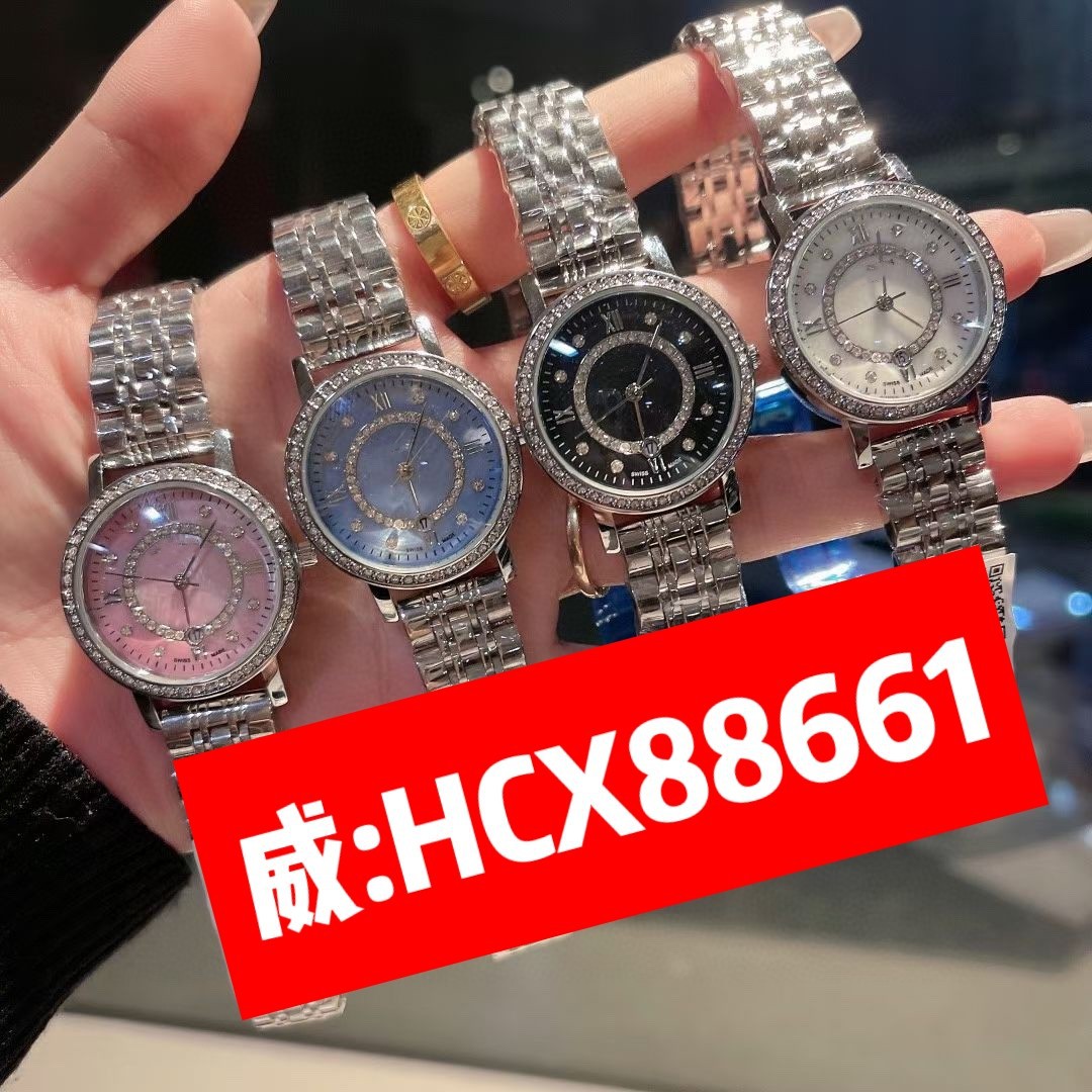 浪家摩天轮圈钻贝壳面女士手表精钢蝴蝶扣石英款简约气质 招代理