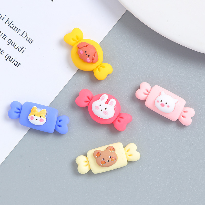 Cartoon Cute Animal Toffee DIY Cream Glue Phone Case Material Package Handmade Hair Accessories Resin Accessories