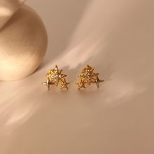 月神索菲亚 星光逃逸 流苏耳线女18k金钻石日本海水akoya珍珠耳钉