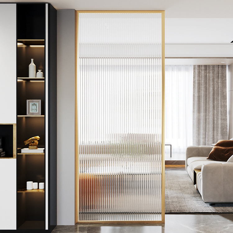 网红现代简约超白长虹玻璃隔断卫生间玄关屏风餐厅淋浴间