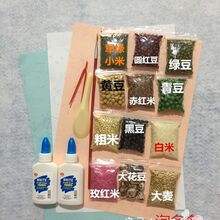 五谷杂粮粘贴画粮食画种子贴画大米豆子材料益智玩具儿童手工diy