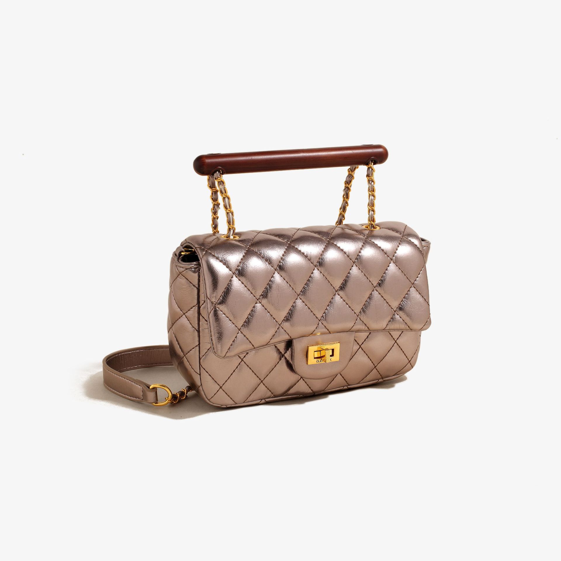 高级感小香风女包2024新款菱格链条包时尚洋气百搭休闲单肩包跨境