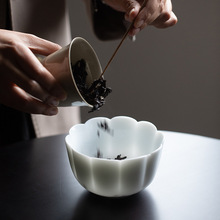 羊脂玉瓷陶瓷笔洗水盂水盂茶洗建水甜白小号茶洗杯洗茶水缸零配件