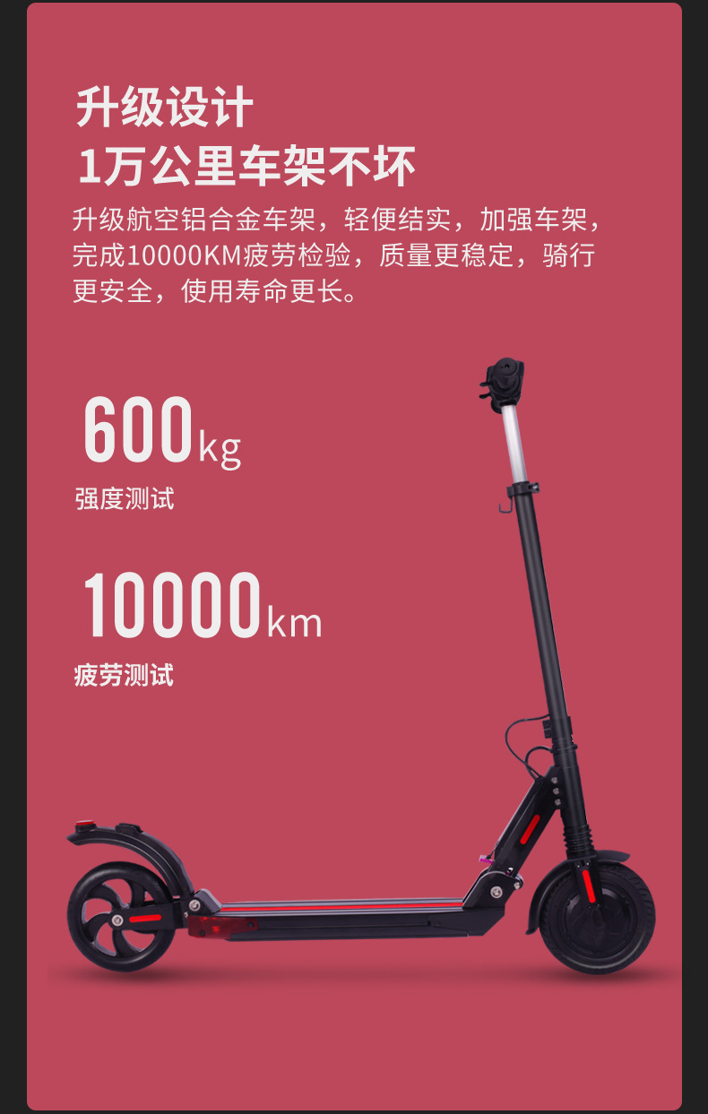 2021新款scooter 8.5寸电动滑板车成人款 便携折叠2轮电动代步车