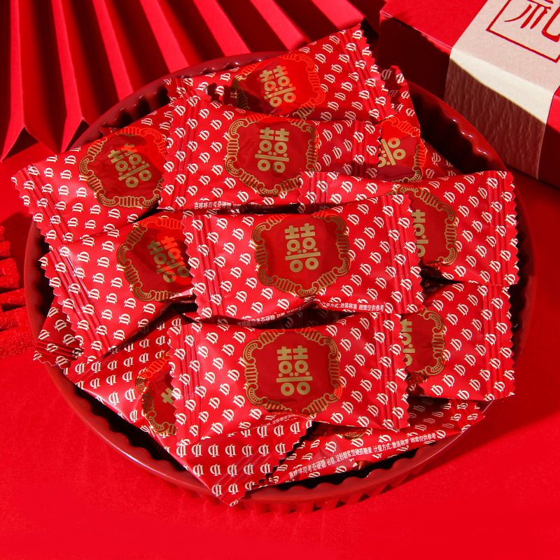 锦大喜哆哆司考奇牛奶味硬糖500g约85结婚喜糖果婚庆糖小零食散装