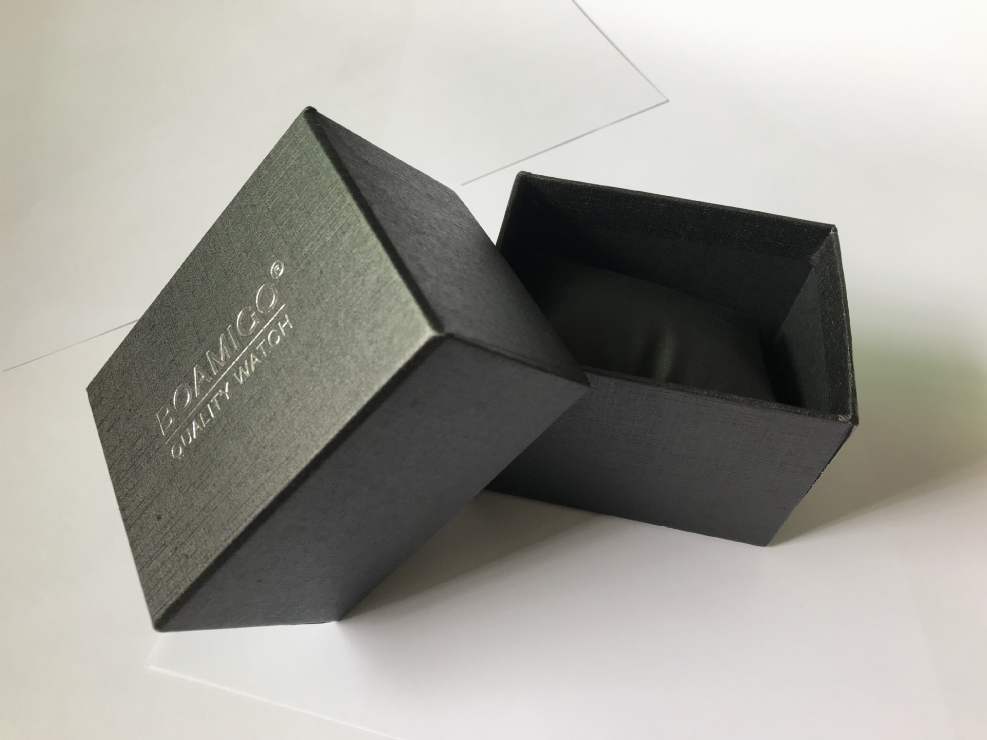 boamigo品牌手表原装方形纸盒礼品手表盒
