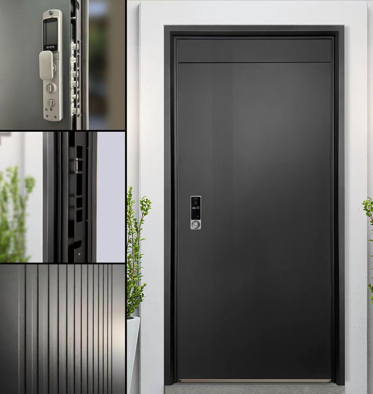 简约时尚款进户智能防火防盗门家用高颜值指纹静音安全门可批发