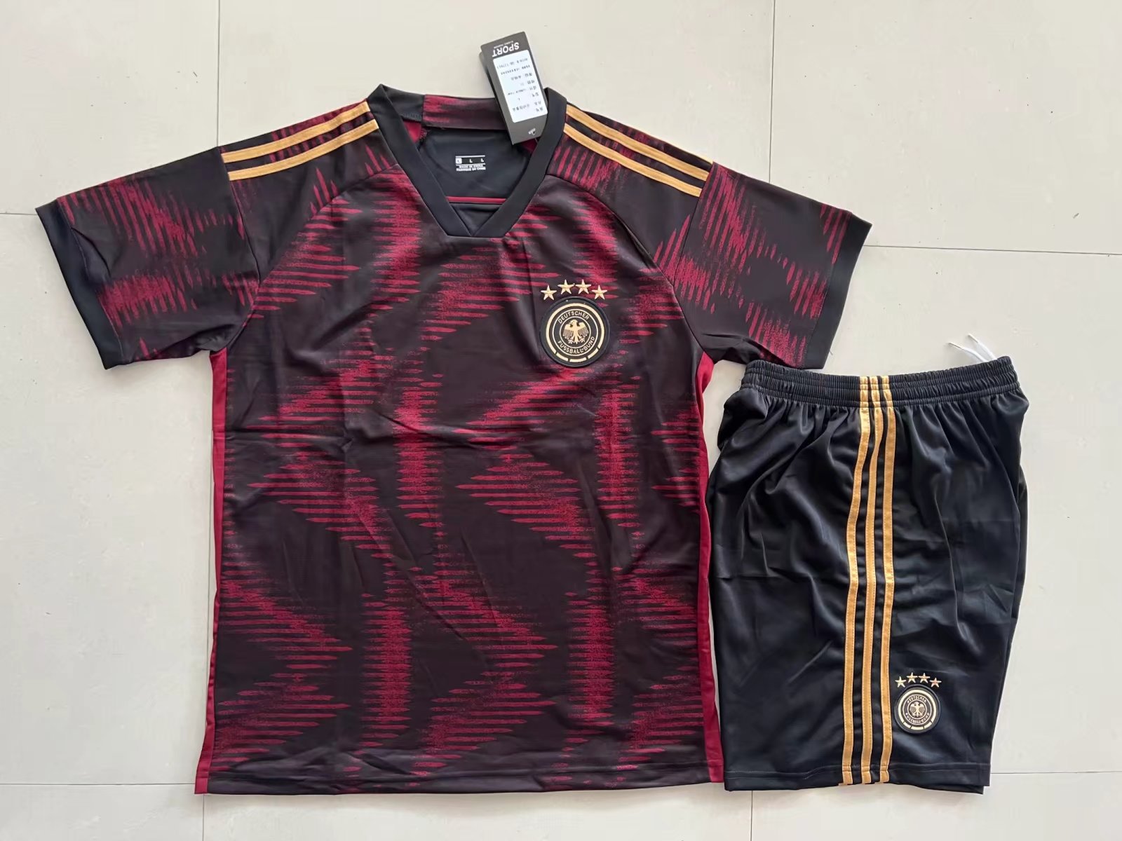 22-23世界b德国客场国家队足球服儿童成人套装男队服球衣-阿里巴巴