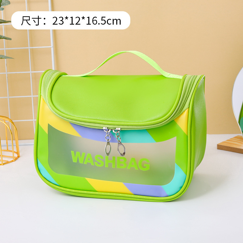 Pvc New Transparent Makeup Wash Bag Portable Bath Waterproof Large Capacity Storage Travel Bag Cosmetic Bag Wholesale