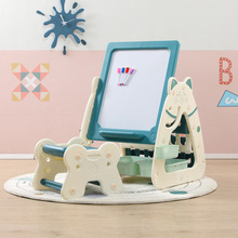 儿童画画板磁性白板家用折叠式宝宝玩具幼儿写字画板书架收纳架