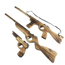 木质连发皮筋枪打橡皮筋手枪木头步枪冲锋枪13号手枪木制品模型