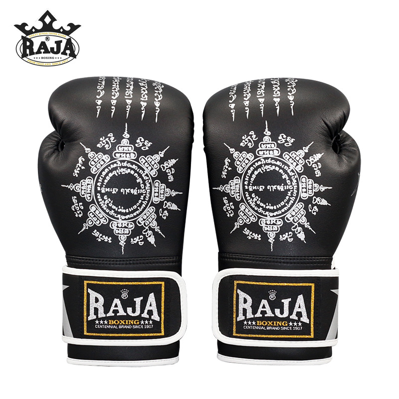 raja王者专业版八圆五经拳套成人拳击手套男散打格斗训练器材拳套
