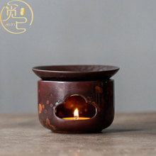 手工日式窑变焙茶炉陶瓷蜡烛烤茶器家用茶叶提香器复古熏香烤茶炉