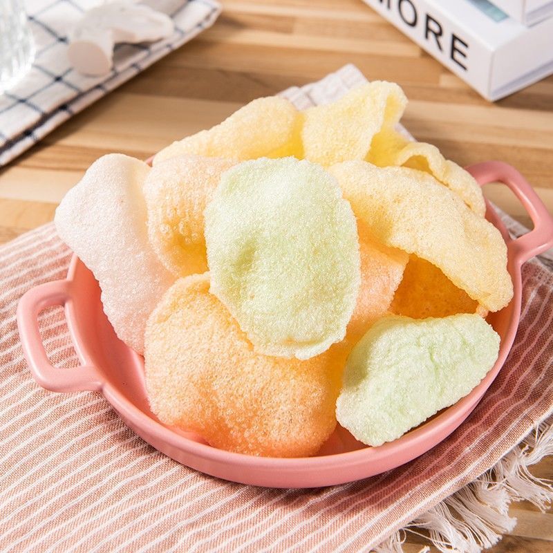 虾片自己炸五彩鲜虾片油炸散装龙虾片虾条童年味道怀旧休闲零食