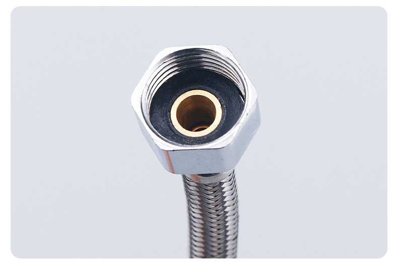 铝丝尼龙编织管 冷热高压单头管 洗菜盆面盆龙头进水铝丝编织管