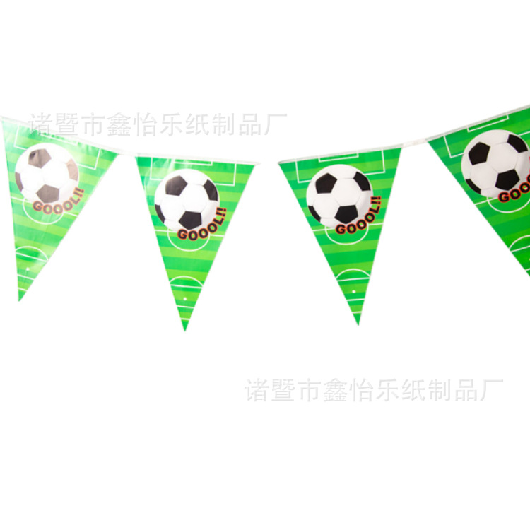 Football Party Paper Cup Paper Pallet Tablecloth Paper Cup Disposable Paper Tableware Boy Carnival Football Party Layout Props