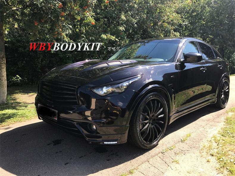 适用于英菲尼迪qx70改装mzspeed大小包围fx35前后唇中网侧裙尾翼