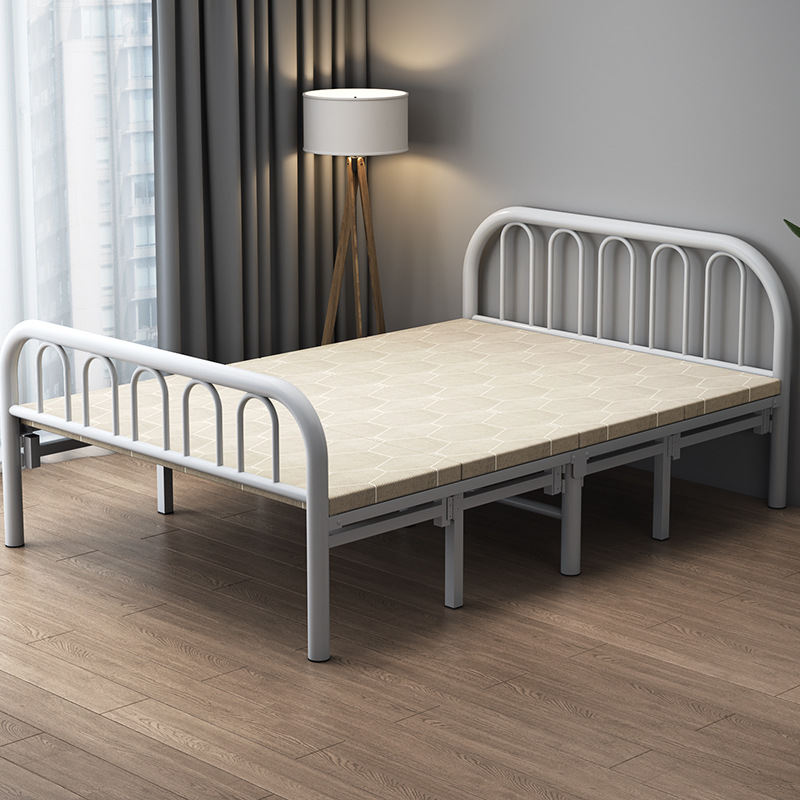 折叠床单人家用1.2米出租屋午休床结实耐用1.5双人午睡小床简易床