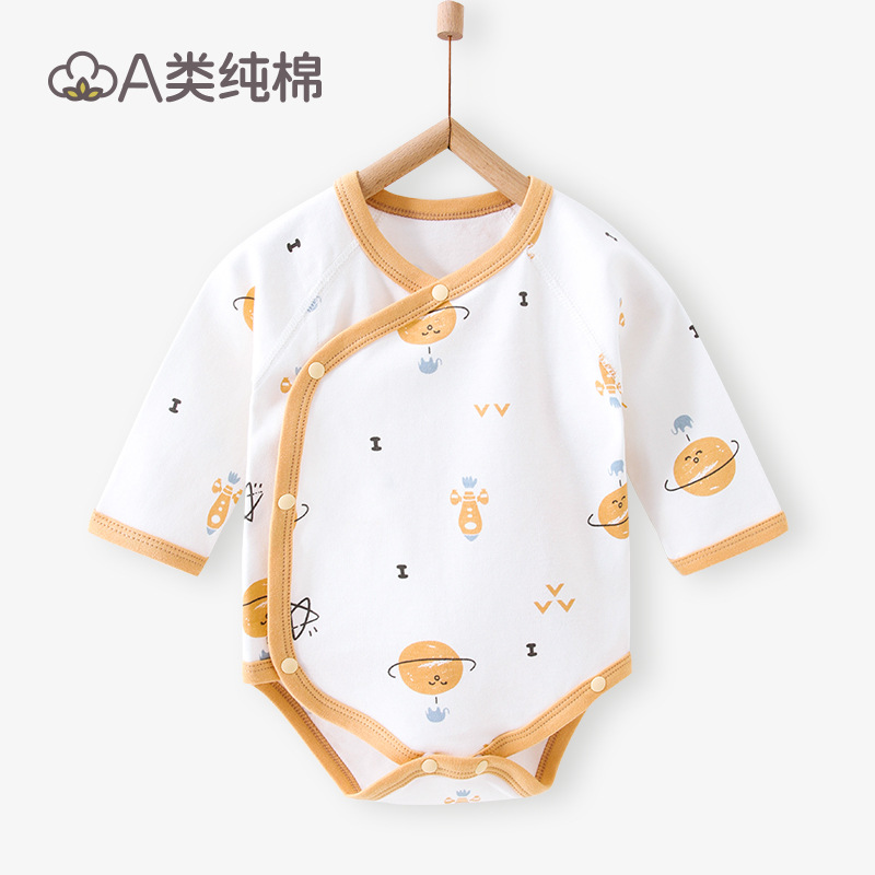 Baby Clothes Spring and Autumn Pure Cotton Class a Romper Newborn Anyang Baby Children's Clothing Jumpsuit Baby Summer Sheath