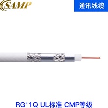 RG11/Q符合UL标准 CMP等级同轴线 BC导体发泡铁氟龙绝缘