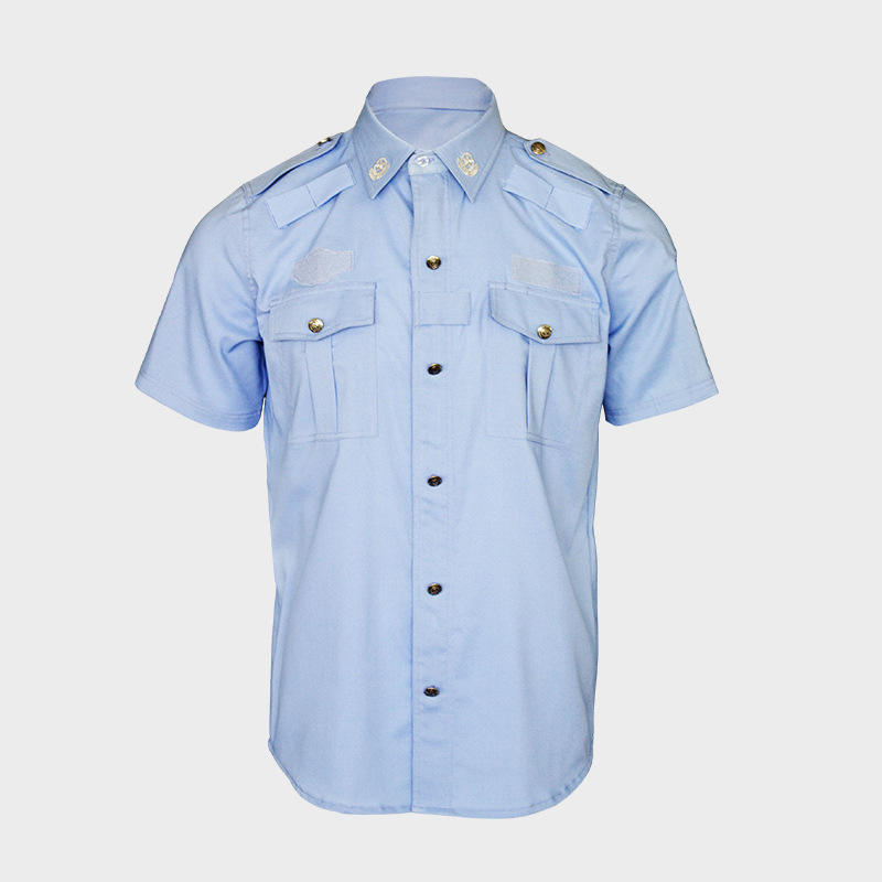 夏季交通战术束腰短袖执勤服工作服鲨鱼背透气衬衣透气衬衫半袖