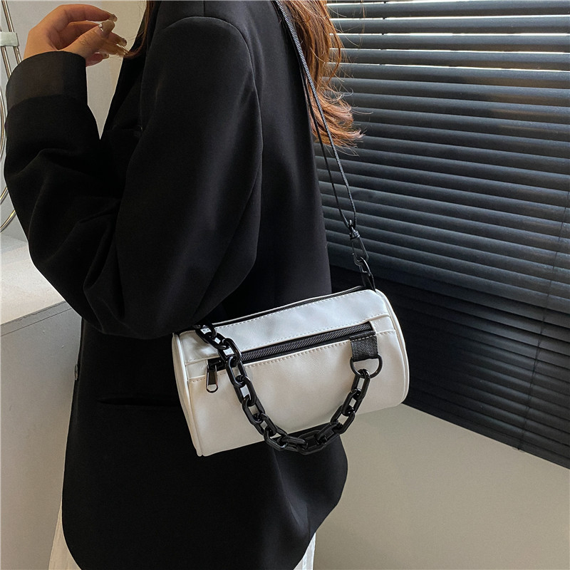 Internet Celebrity Fashion Color Contrast Large Capacity Bag for Women 2022 Summer New Shoulder Messenger Bag Pillow Bag Popular This Year