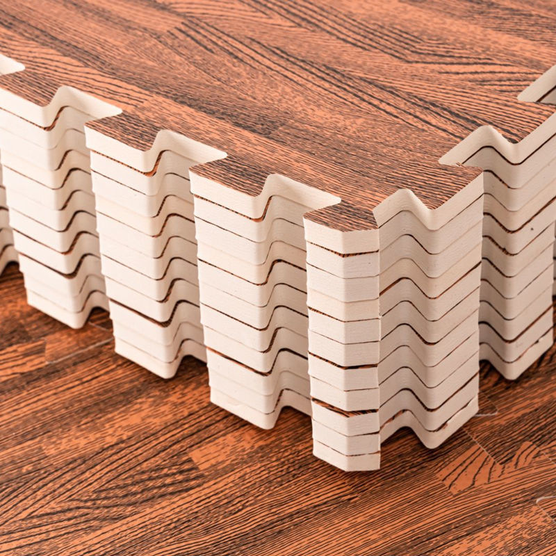 拼接地毯宝宝爬爬垫家用木纹泡沫地板垫加厚卧室拼图海绵垫60*60