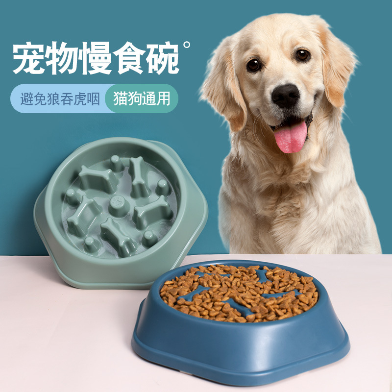 Dog Bowl Anti-Choke Slow Feeding Bowl Small and Medium Dogs Dog Feeder Pots Cat Food Holder Dog Food Anti-Tumble Pet Supplies