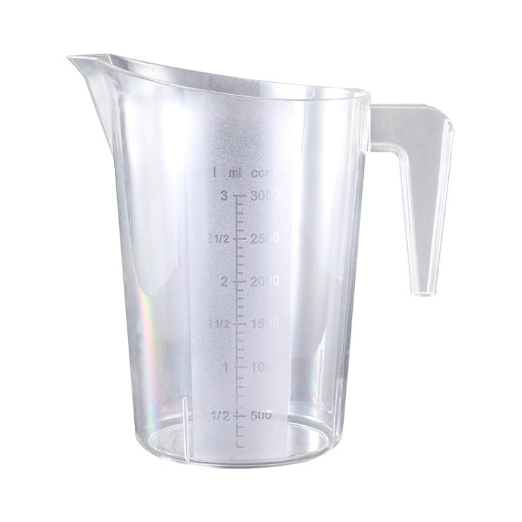 奶茶咖啡饮品店家用烘焙刻度量杯冷水壶塑料透明带刻度量杯量水杯