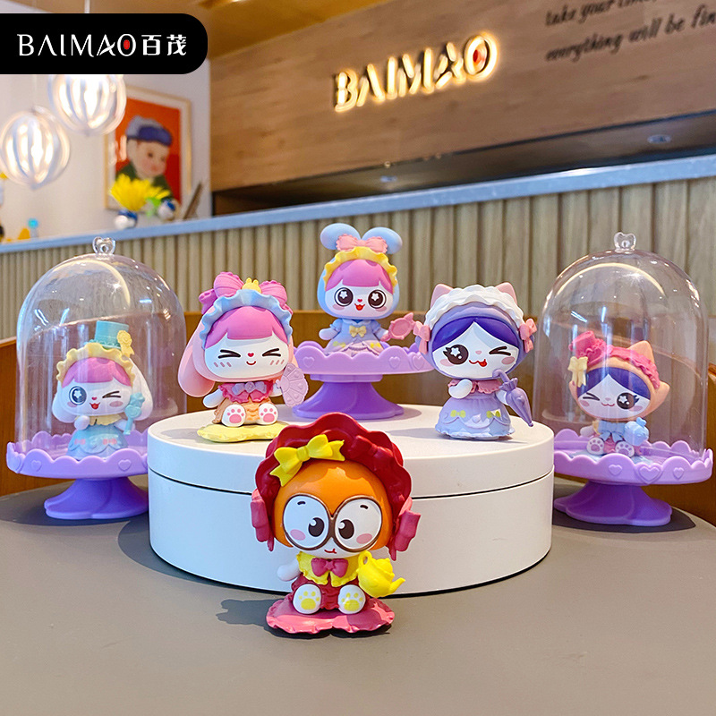 正版小伶玩具盲盒摆件伶可精灵茶话会精致手办模型公仔摆件礼物女