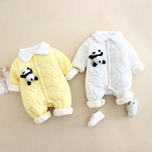 新生婴儿服装连体衣冬季加棉加厚保暖宝宝爬爬服婴童服饰冬装棉衣