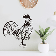 跨境亚马逊装饰墙壁房间卧室客厅贴纸自粘可移除贴画创意公鸡墙贴