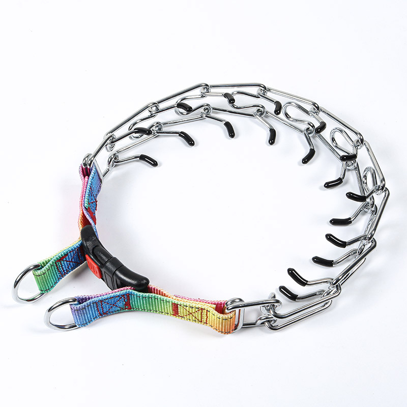Amazon Metal Block Lock Necklace Detachable Stimulation Dog Training Chain Pet Supplies Dog Training Collar Collar Collar