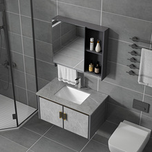 浴室挂墙洗手盆柜组合一体陶瓷洗漱台小户型卫生间洗脸盆智能镜柜