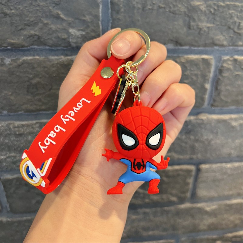 Creative Avengers Keychain Trendy Cool Marvel Iron Man Spider-Man Captain America Key Chain Wholesale