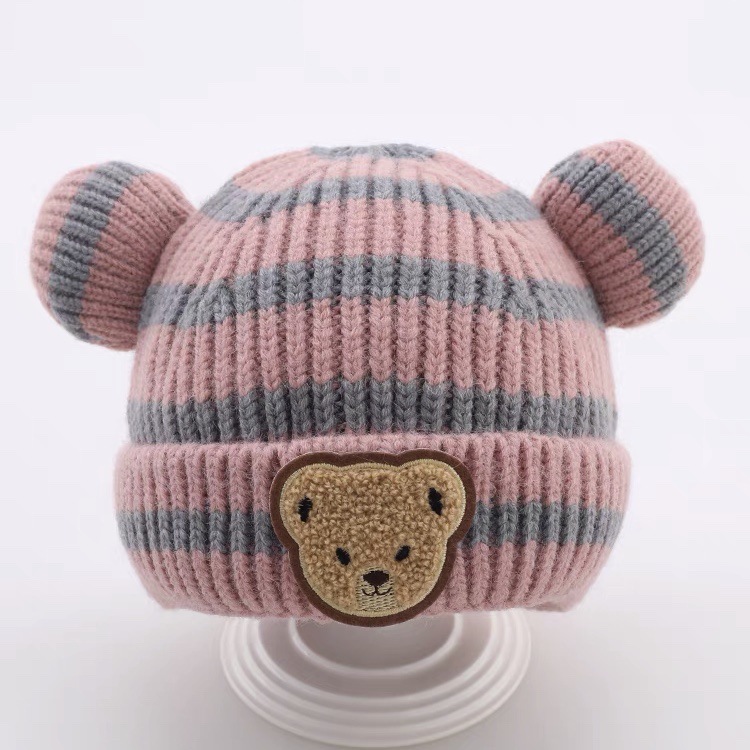 Baby Hat 2022 Autumn and Winter New Cute Infant Warm Earflaps Cap Knitted Hat Men and Women Baby Wool Cap