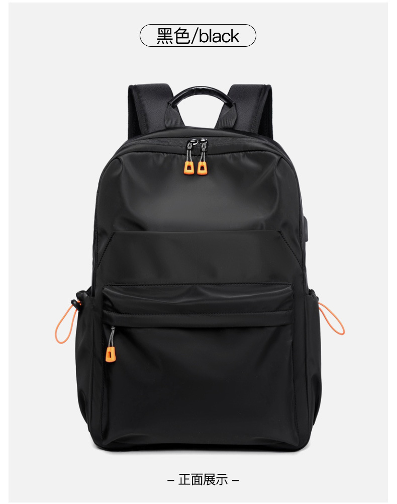 2022 Spring New Casual Stylish and Lightweight Black Computer Bag Large Capacity Travel Bag Backpack Wholesale