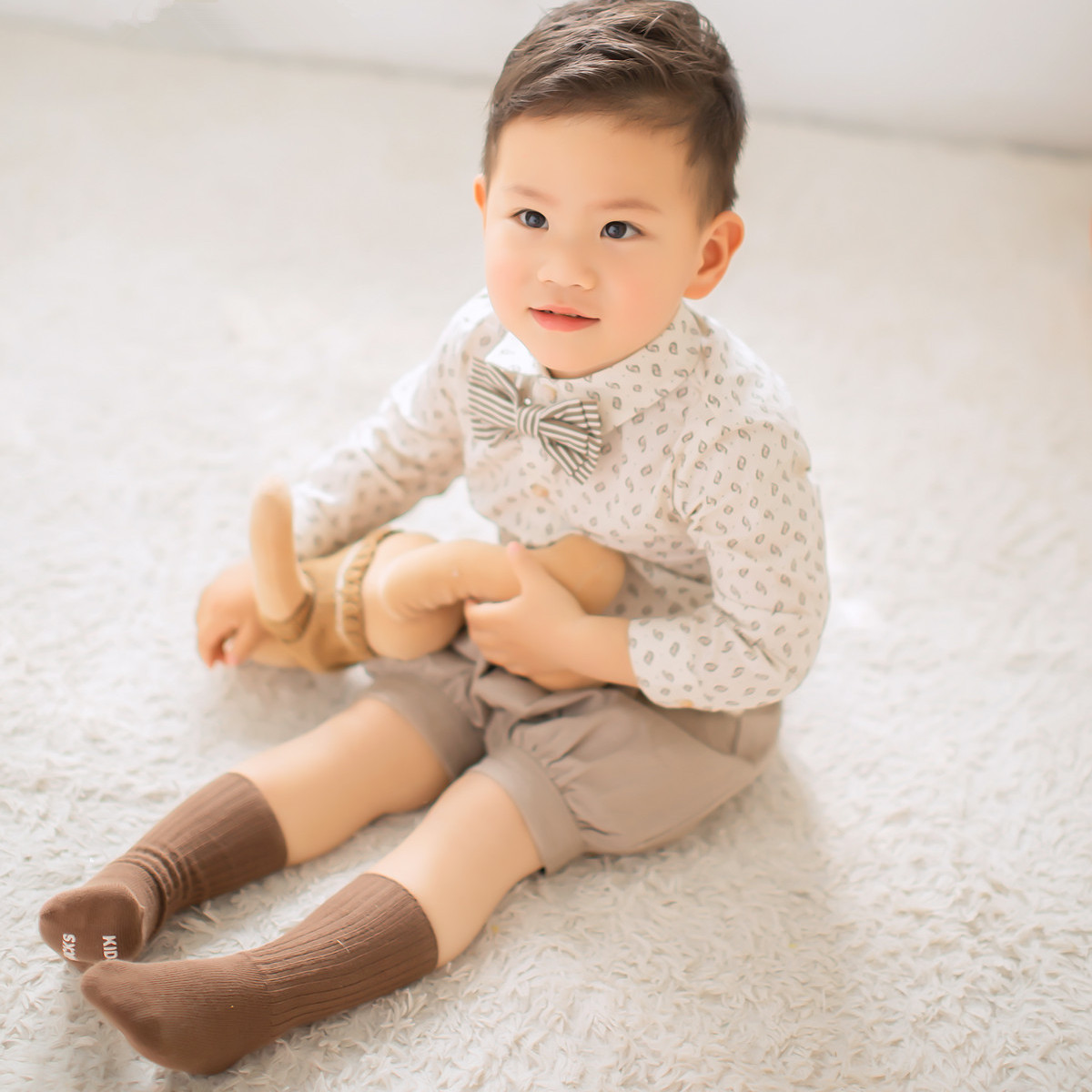 影楼男童西装潮拍1-2岁小男孩写真儿童主题摄影服装个性艺术照服