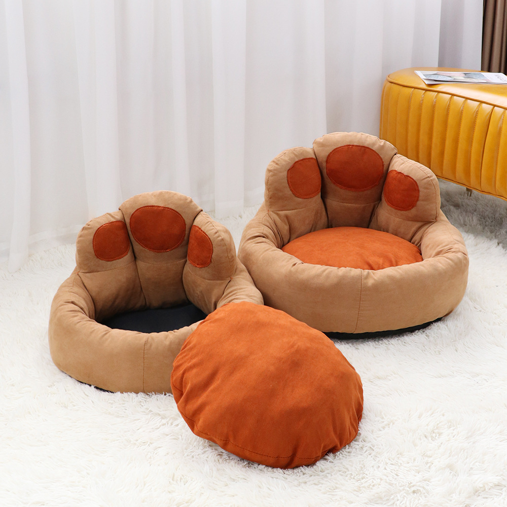 Factory Direct Sales Wholesale Pet Supplies Cute Footprints Pet Cushion Mat Teddy/Golden Retriever Doghouse Cathouse