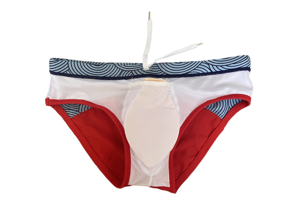 jessborn三角泳裤男款罩杯立体性感低腰防尴尬游泳裤运动温泉泳衣