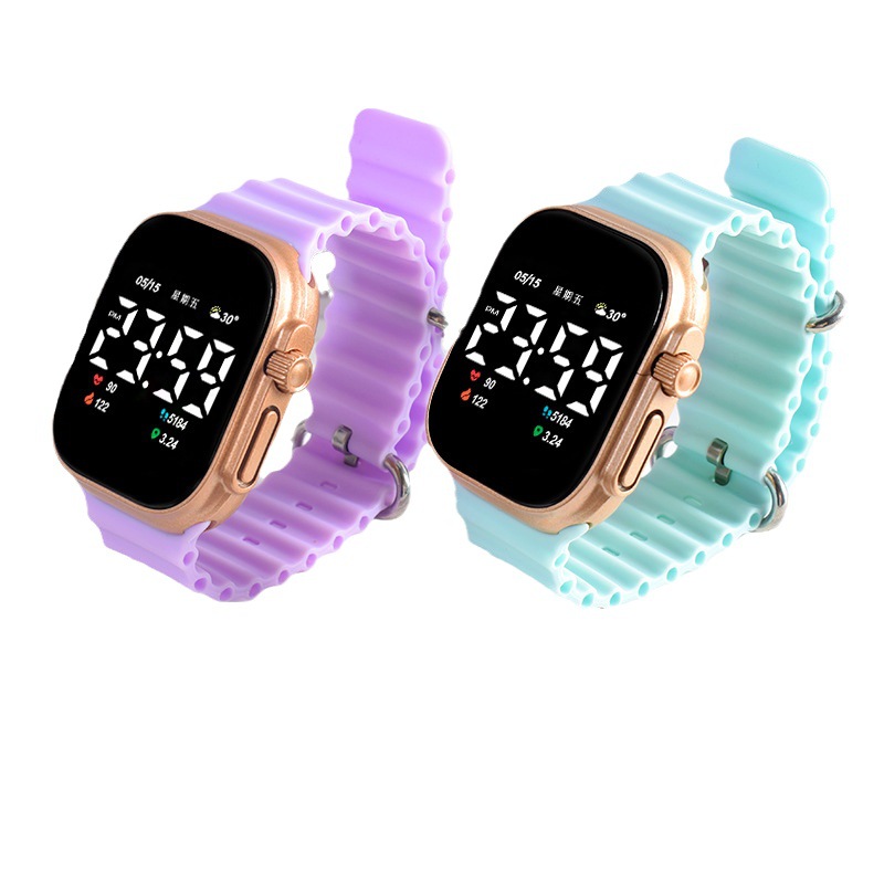 S8 Sports Style Electronic Watch Silicone Strap Electronic Watch Date Time Led Fashion Student Watch