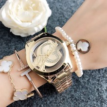 新款女士手表铁链腕表手錶手表货源创意设计镂空手表 女款 时尚
