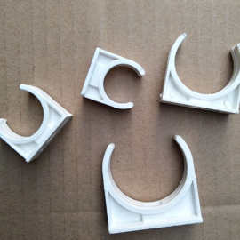 白色pvc管卡 迫码 给水电线管u型管夹/骑马卡墙卡管码20 25 32 40