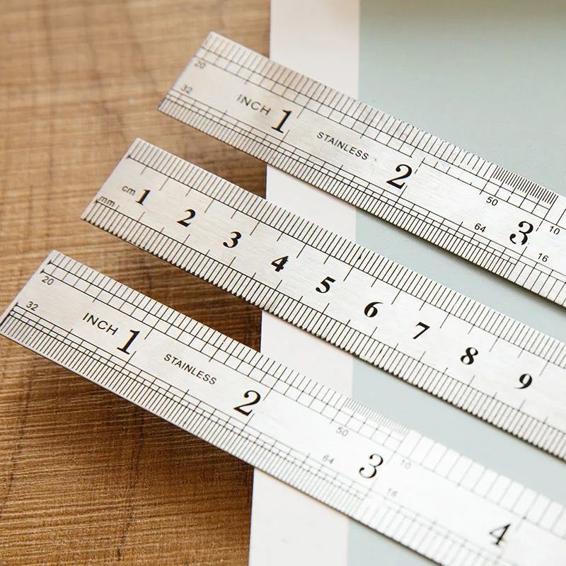 尺子批发8把装小钢尺15cm15厘米加厚子便携式金属刚直尺短学生