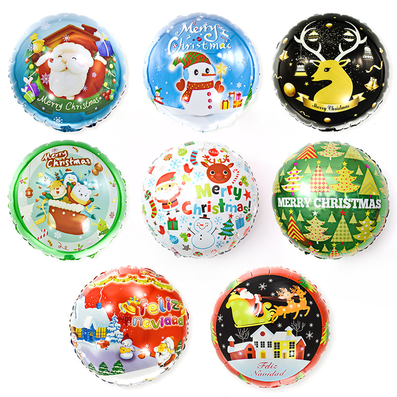 Christmas Decoration Cartoon Aluminum Balloon Mall and Shop Holiday Party Layout Supplies Santa Claus Balloon