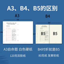2022新版考研自命题答题纸硕士生入学自主考试答题卡纸a3b4b5考研