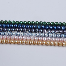 6.5-7mm彩色葱头珍珠项链 多色可选 DIY饰品配件珍珠 工厂现货