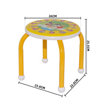 【安琪儿】【厂家直销】塑料小圆凳儿童钢管凳子卡通小圆凳