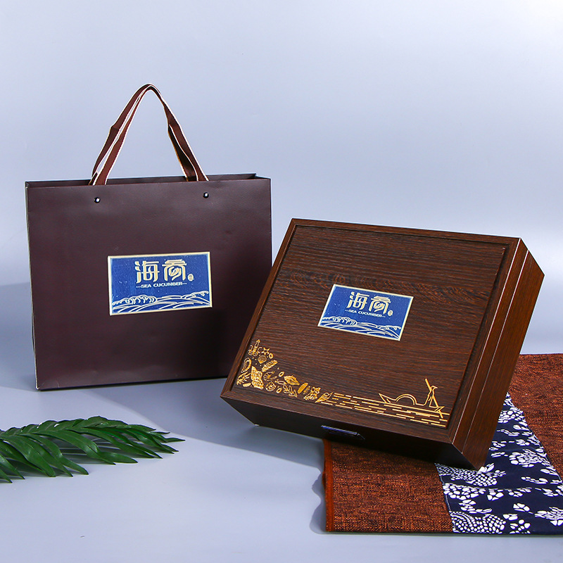 现货海参礼盒木制包装 淡干海参高档木盒大气礼品套装盒批发-阿里巴巴