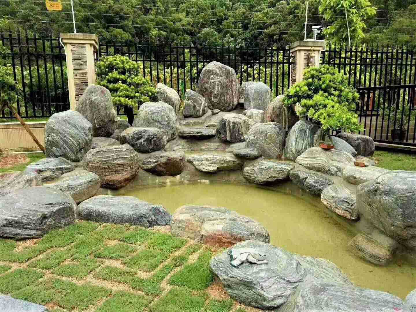 广东小型景观石石材石料假山鱼池花园庭院假山石造景雪浪石泰山石